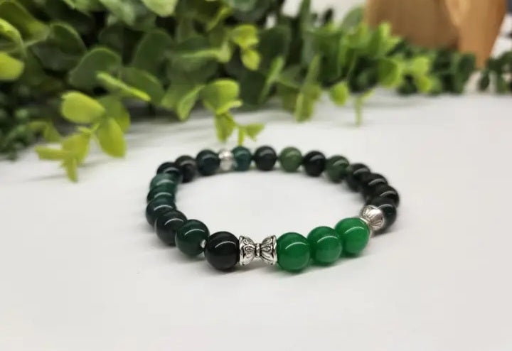 Abundance Bracelet - Jade and Moss Agate