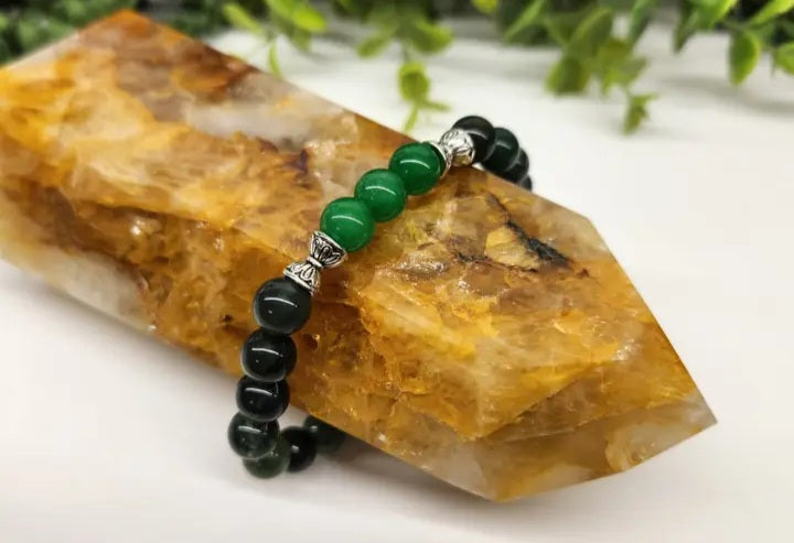 Abundance Bracelet - Jade and Moss Agate