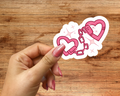Heart Handcuffs Sticker