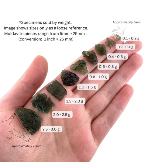 Genuine Moldavite Specimen - Tiny, Small