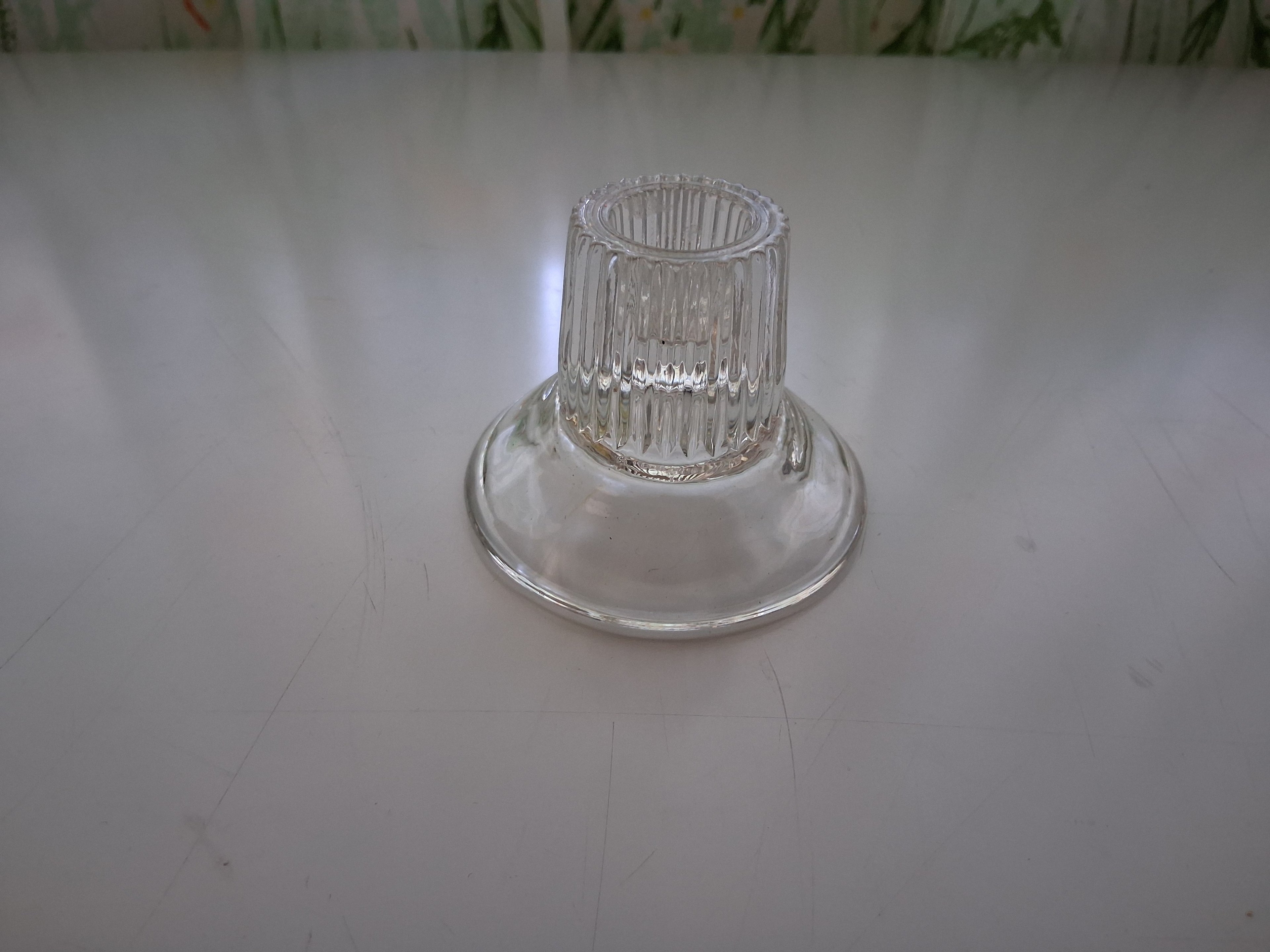Clear Glass Candle Holder for Tapered Candles