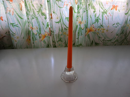 Clear Glass Candle Holder for Tapered Candles