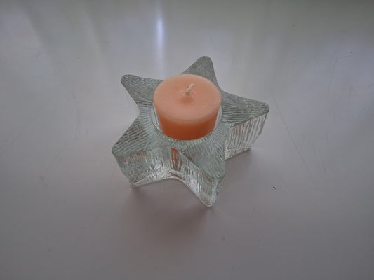 Clear Glass Star Shaped Candle Holder for Votive Candles