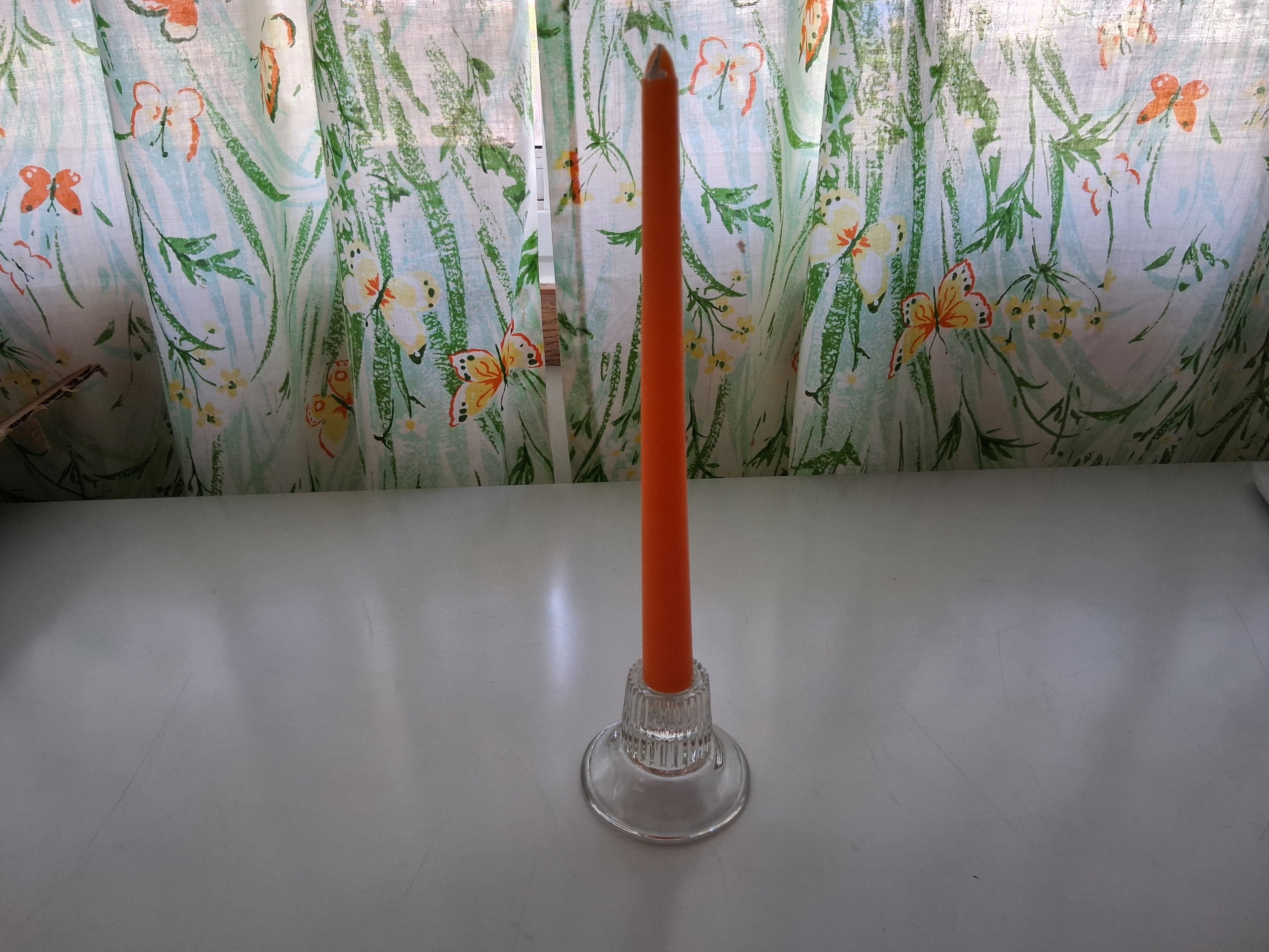 Clear Glass Candle Holder for Tapered Candles