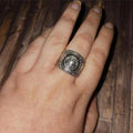 Chunky Silver Toned Ring Size 8