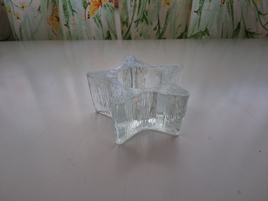 Clear Glass Star Shaped Candle Holder for Votive Candles