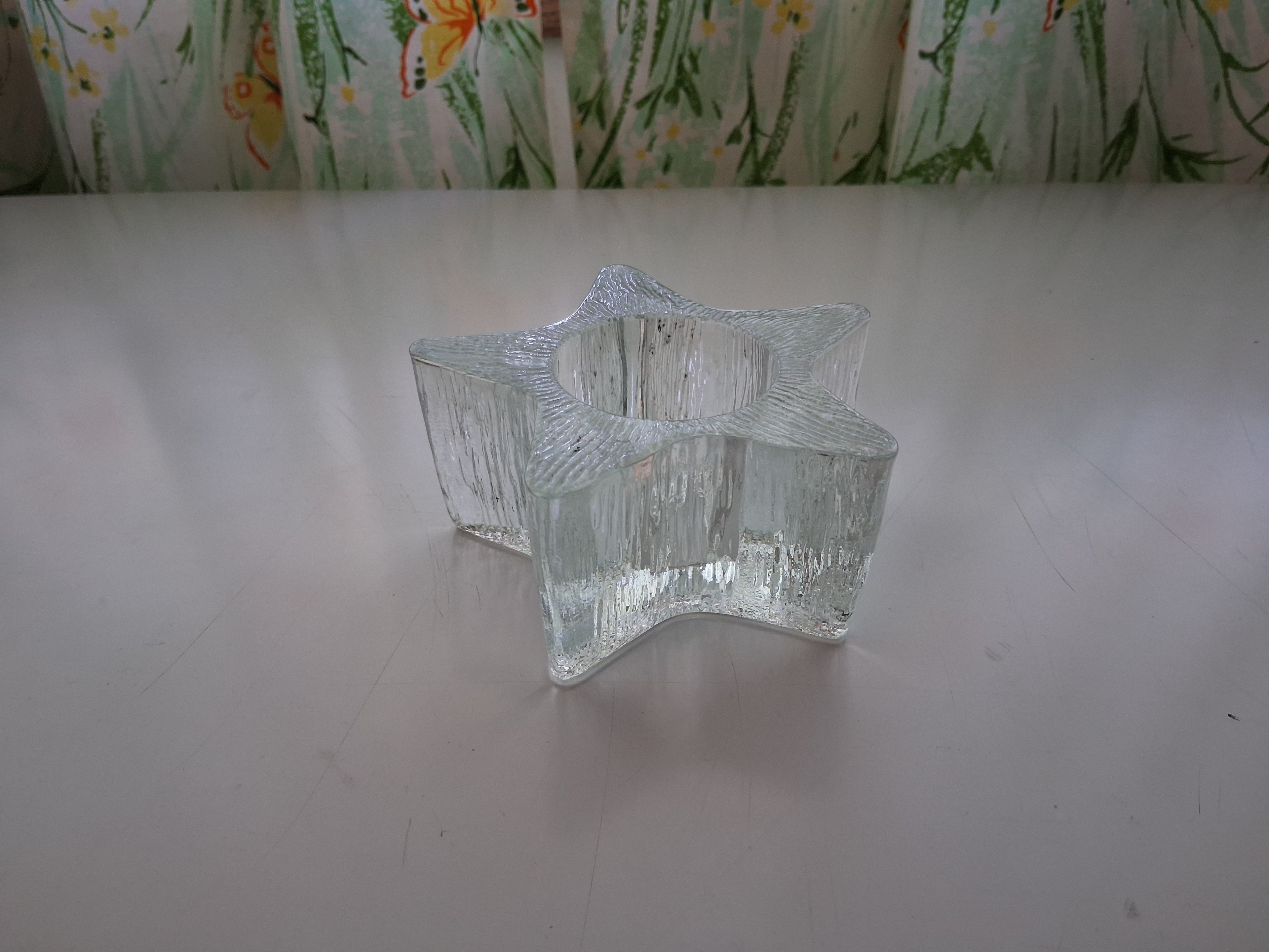 Clear Glass Star Shaped Candle Holder for Votive Candles
