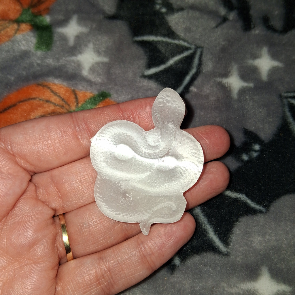 Satin Spar Snake Carving