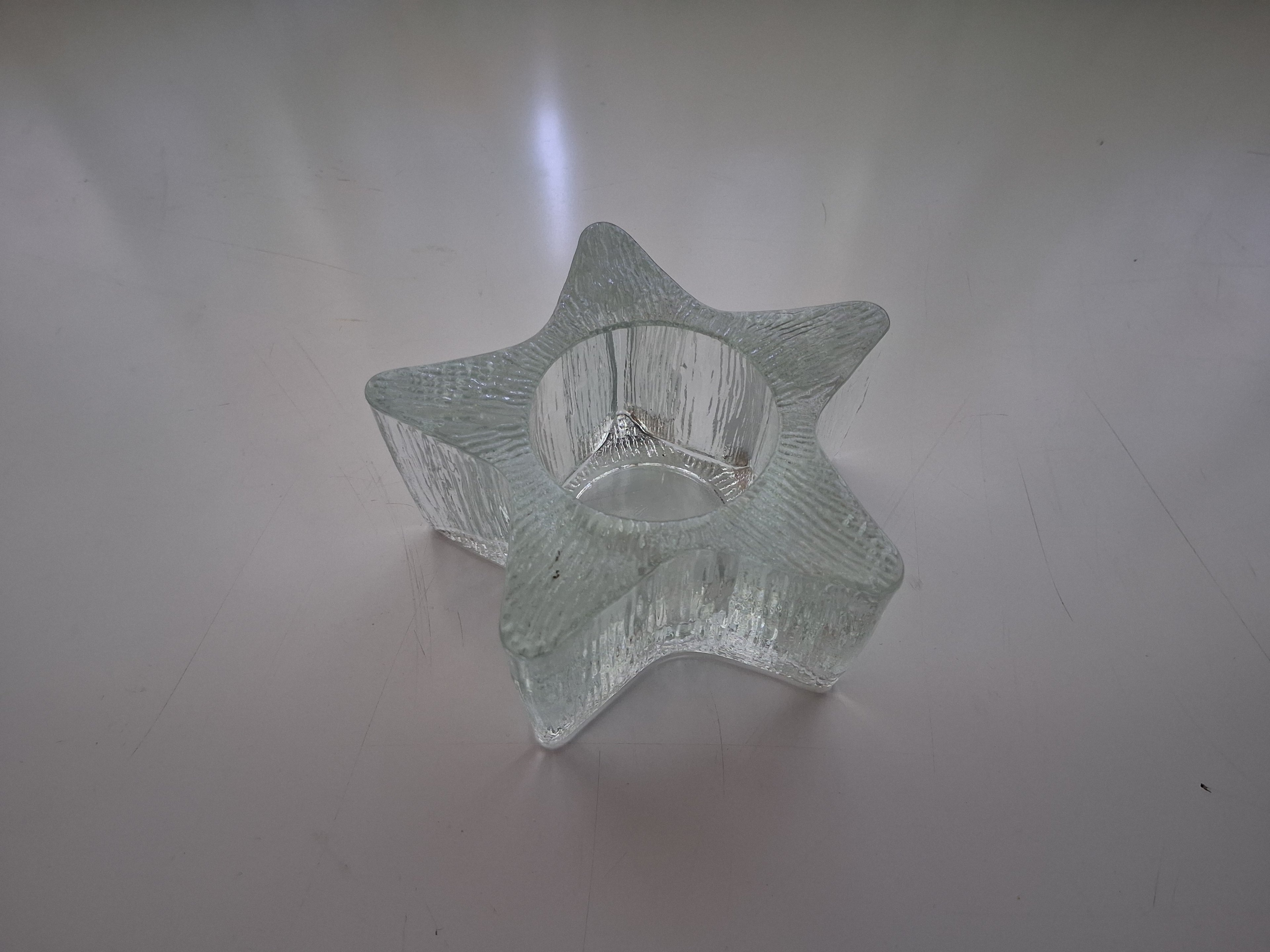 Clear Glass Star Shaped Candle Holder for Votive Candles