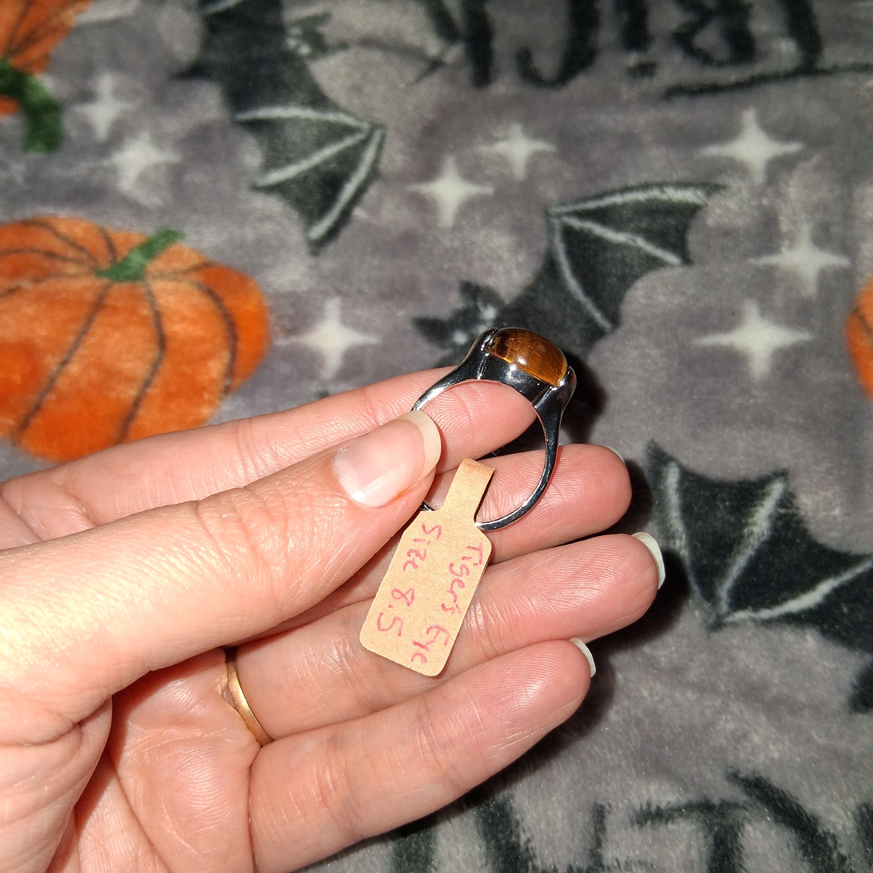 Tiger's Eye Ring Size 8.5